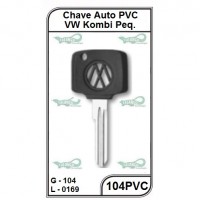 Chave Auto PVC VW Kombi Peq. G 104 - 104PVC - PACOTE COM 5 UNIDADES
